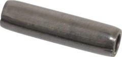 Made in USA - 1/4" Diam x 1" Long Coiled Spring Pin - Grade 1070-1090 Alloy Steel, Black Oxide Finish - Industrial Tool & Supply