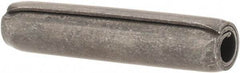 Made in USA - 1/4" Diam x 1-1/4" Long Coiled Spring Pin - Grade 1070-1090 Alloy Steel, Black Oxide Finish - Industrial Tool & Supply
