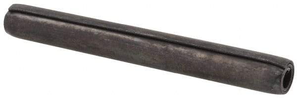 Made in USA - 1/4" Diam x 2-1/4" Long Coiled Spring Pin - Grade 1070-1090 Alloy Steel, Black Oxide Finish - Industrial Tool & Supply
