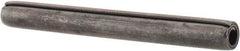Made in USA - 1/4" Diam x 2-1/2" Long Coiled Spring Pin - Grade 1070-1090 Alloy Steel, Black Oxide Finish - Industrial Tool & Supply