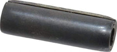Made in USA - 5/16" Diam x 1" Long Coiled Spring Pin - Grade 1070-1090 Alloy Steel, Black Oxide Finish - Industrial Tool & Supply