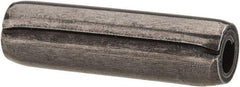 Made in USA - 5/16" Diam x 1-1/8" Long Coiled Spring Pin - Grade 1070-1090 Alloy Steel, Black Oxide Finish - Industrial Tool & Supply