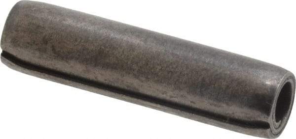 Made in USA - 5/16" Diam x 1-1/4" Long Coiled Spring Pin - Grade 1070-1090 Alloy Steel, Black Oxide Finish - Industrial Tool & Supply