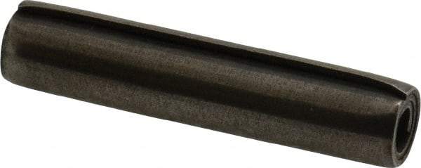 Made in USA - 5/16" Diam x 1-1/2" Long Coiled Spring Pin - Grade 1070-1090 Alloy Steel, Black Oxide Finish - Industrial Tool & Supply