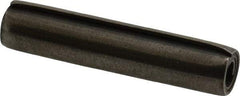 Made in USA - 5/16" Diam x 1-1/2" Long Coiled Spring Pin - Grade 1070-1090 Alloy Steel, Black Oxide Finish - Industrial Tool & Supply
