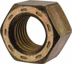 Value Collection - 7/8-9 UNC Steel Right Hand Hex Nut - 1-5/16" Across Flats, 3/4" High, Zinc Yellow Dichromate Cad & Waxed Finish - Industrial Tool & Supply