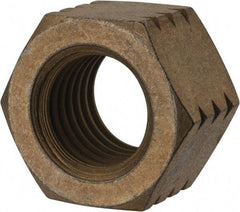 Value Collection - 1-8 UNC Steel Right Hand Hex Nut - 1-1/2" Across Flats, 55/64" High, Zinc Yellow Dichromate Cad & Waxed Finish - Industrial Tool & Supply