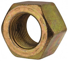 Value Collection - 7/8-14 UNF Steel Right Hand Hex Nut - 1-5/16" Across Flats, 3/4" High, Zinc Yellow Dichromate Cad & Waxed Finish - Industrial Tool & Supply