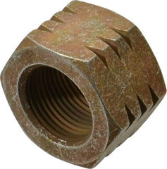 Made in USA - 1-14 UNF Steel Right Hand Hex Nut - 1-1/2" Across Flats, 55/64" High, Zinc Yellow Dichromate Cad & Waxed Finish - Industrial Tool & Supply