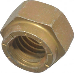 Hex Lock Nut: Distorted Thread, 1/2-13, Grade L9 Steel, Cadmium Dichromate Finish 0.516″ High, 3/4″ Width Across Flats, Right Hand Thread