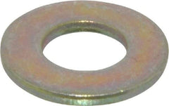 Made in USA - 5/16" Screw, Grade 9 Steel SAE Flat Washer - Zinc Yellow Dichromate Finish - Industrial Tool & Supply