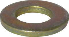 Value Collection - 3/8" Screw, Grade 9 Steel SAE Flat Washer - Zinc Yellow Dichromate Finish - Industrial Tool & Supply