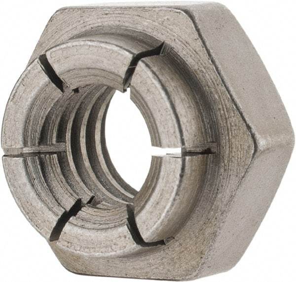 Flex-Loc - 5/16-18 UNC Grade 2 Heavy Hex Lock Nut with Expanding Flex Top - Uncoated, Meets Military Specifications - Industrial Tool & Supply