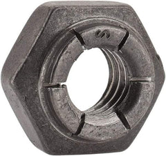 Flex-Loc - 5/16-18 UNC Grade 2 Heavy Hex Lock Nut with Expanding Flex Top - 17/64" High, Uncoated, Meets Military Specifications - Industrial Tool & Supply