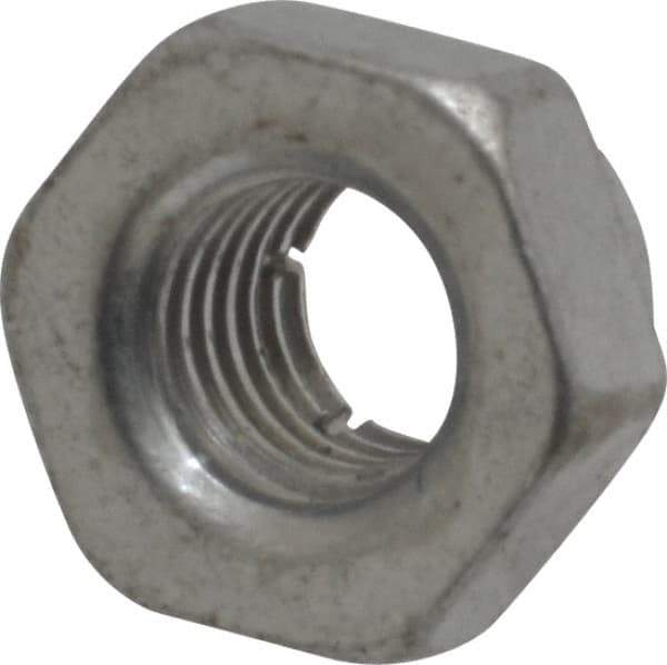 Flex-Loc - 1/4-28 UNJF Grade 2 Hex Lock Nut with Expanding Flex Top - Cadmium-Plated Finish, Meets Military Specifications - Industrial Tool & Supply