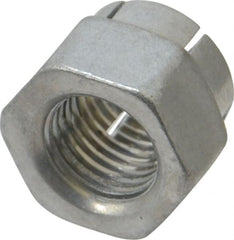 Flex-Loc - 3/8-24 UNJF Grade 2 Hex Lock Nut with Expanding Flex Top - Industrial Tool & Supply