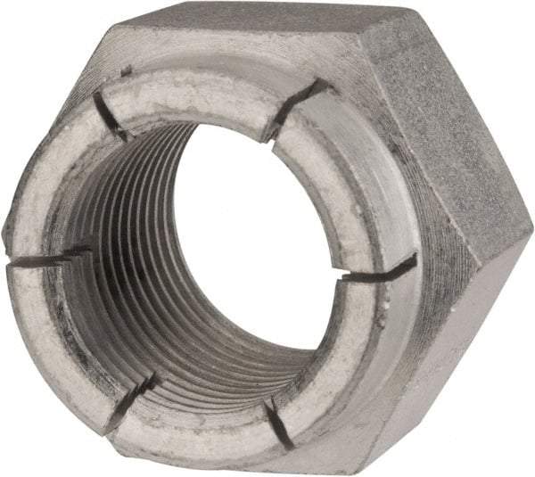 Flex-Loc - 1-12 UNF Grade 2 Hex Lock Nut with Expanding Flex Top - 1-7/16" Width Across Flats, Cadmium-Plated Finish - Industrial Tool & Supply