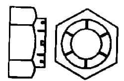 Flex-Loc - #2-56 UNJC Grade 2 Hex Lock Nut with Expanding Flex Top - Cadmium-Plated Finish, Meets Military Specifications - Industrial Tool & Supply