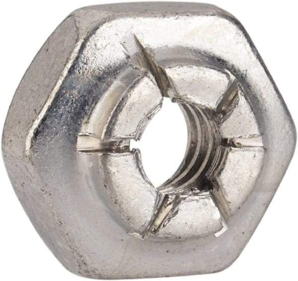 Flex-Loc - #6-32 UNJC Grade 2 Hex Lock Nut with Expanding Flex Top - 5/16" Width Across Flats, 3/16" High, Cadmium-Plated Finish, Meets Military Specifications - Industrial Tool & Supply