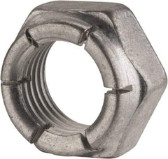 Flex-Loc - 7/16-20 UNJF Grade 2 Hex Lock Nut with Expanding Flex Top - 21/64" High, Cadmium-Plated Finish, Meets Military Specifications - Industrial Tool & Supply