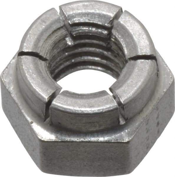 Flex-Loc - 5/16-18 UNC 18-8 Hex Lock Nut with Expanding Flex Top - Uncoated, Meets Military Specifications - Industrial Tool & Supply