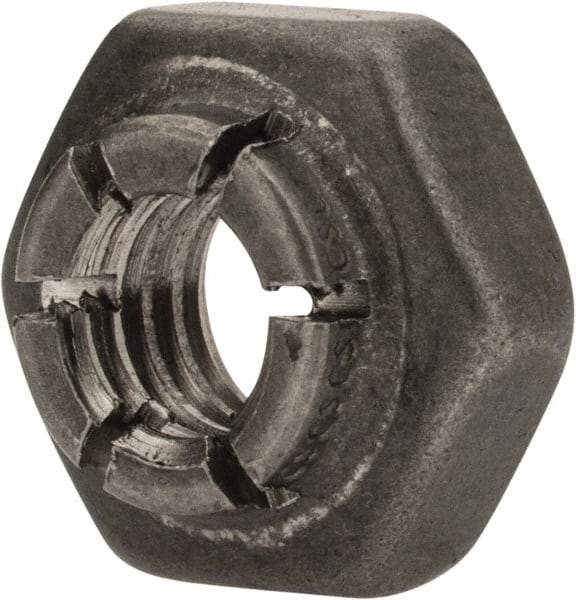 Flex-Loc - #10-32 UNJF 18-8 Hex Lock Nut with Expanding Flex Top - 3/16" High, Uncoated, Meets Military Specifications - Industrial Tool & Supply