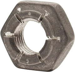 Flex-Loc - 1/4-28 UNJF 18-8 Hex Lock Nut with Expanding Flex Top - 7/32" High, Uncoated, Meets Military Specifications - Industrial Tool & Supply