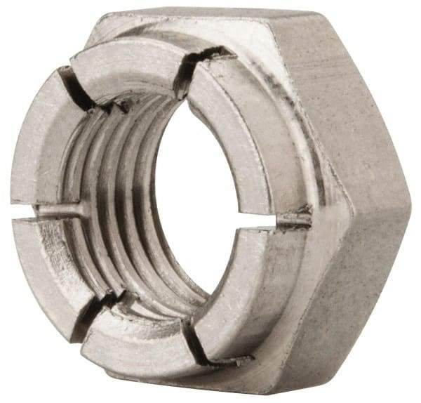 Flex-Loc - 3/8-24 UNJF 18-8 Hex Lock Nut with Expanding Flex Top - 9/32" High, Uncoated, Meets Military Specifications - Industrial Tool & Supply