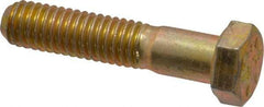 Value Collection - 3/8-16 UNC, 1-3/4" Length Under Head Hex Head Cap Screw - Partially Threaded, Grade 8 Alloy Steel, Zinc-Plated Finish, 9/16" Hex - Industrial Tool & Supply