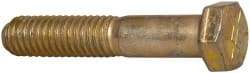 Value Collection - 3/8-16 UNC, 2" Length Under Head Hex Head Cap Screw - Partially Threaded, Grade 8 Alloy Steel, Zinc-Plated Finish, 9/16" Hex - Industrial Tool & Supply