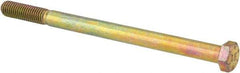Value Collection - 1/2-13 UNC, 7-1/2" Length Under Head Hex Head Cap Screw - Partially Threaded, Grade 8 Alloy Steel, Zinc-Plated Finish, 3/4" Hex - Industrial Tool & Supply
