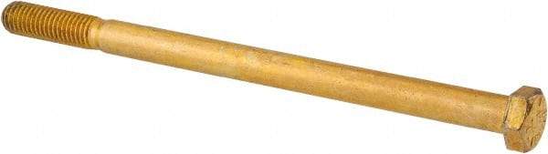 Value Collection - 1/2-13 UNC, 8" Length Under Head Hex Head Cap Screw - Partially Threaded, Grade 8 Alloy Steel, Zinc-Plated Finish, 3/4" Hex - Industrial Tool & Supply