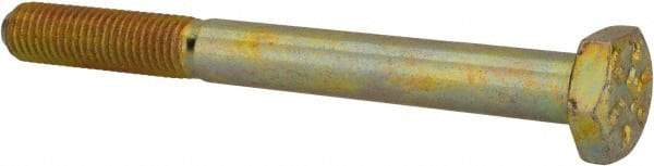 Value Collection - 1/4-28 UNF, 2-1/2" Length Under Head Hex Head Cap Screw - Partially Threaded, Grade 8 Alloy Steel, Zinc-Plated Finish, 7/16" Hex - Industrial Tool & Supply