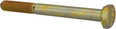 Value Collection - 1/4-28 UNF, 2-1/2" Length Under Head Hex Head Cap Screw - Partially Threaded, Grade 8 Alloy Steel, Zinc-Plated Finish, 7/16" Hex - Industrial Tool & Supply