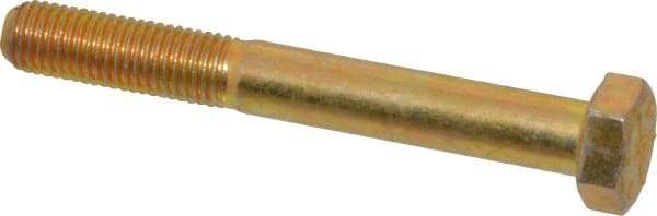 Value Collection - 5/16-24 UNF, 2-1/2" Length Under Head Hex Head Cap Screw - Partially Threaded, Grade 8 Alloy Steel, Zinc-Plated Finish, 1/2" Hex - Industrial Tool & Supply