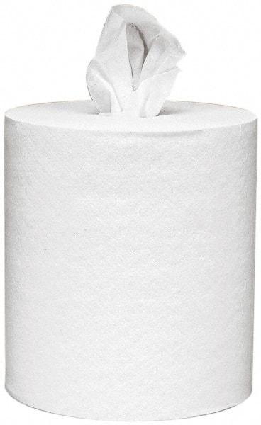 Kleenex - Center Pull Roll of 1 Ply White Paper Towels - 8" Wide - Industrial Tool & Supply