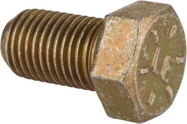 Value Collection - 7/16-20 UNF, 3/4" Length Under Head Hex Head Cap Screw - Fully Threaded, Grade 8 Alloy Steel, Zinc-Plated Finish, 5/8" Hex - Industrial Tool & Supply