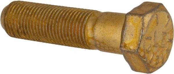 Value Collection - 1/2-20 UNF, 2" Length Under Head Hex Head Cap Screw - Partially Threaded, Grade 8 Alloy Steel, Zinc-Plated Finish, 3/4" Hex - Industrial Tool & Supply