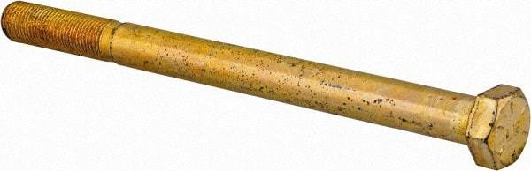 Value Collection - 1/2-20 UNF, 6-1/2" Length Under Head Hex Head Cap Screw - Partially Threaded, Grade 8 Alloy Steel, Zinc-Plated Finish, 3/4" Hex - Industrial Tool & Supply