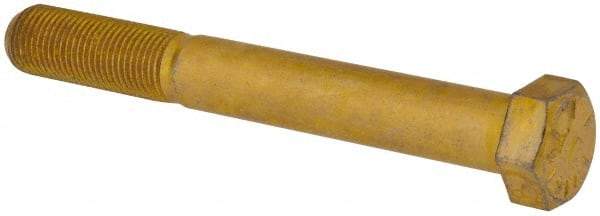 Value Collection - 9/16-18 UNF, 4-1/2" Length Under Head Hex Head Cap Screw - Partially Threaded, Grade 8 Alloy Steel, Zinc-Plated Finish, 13/16" Hex - Industrial Tool & Supply