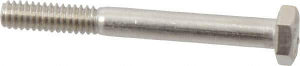 Value Collection - 1/4-20 UNC, 2-1/4" Length Under Head Hex Head Cap Screw - Partially Threaded, Grade 18-8 Stainless Steel, Uncoated, 7/16" Hex - Industrial Tool & Supply