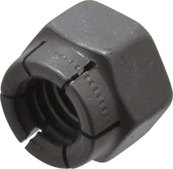 Flex-Loc - 3/8-16 UNC Grade 2 Hex Lock Nut with Expanding Flex Top - Uncoated, Meets Military Specifications - Industrial Tool & Supply