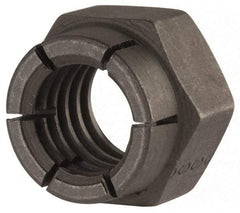 Flex-Loc - 7/16-14 UNC Grade 2 Hex Lock Nut with Expanding Flex Top - Uncoated, Meets Military Specifications - Industrial Tool & Supply