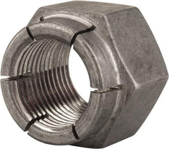 Flex-Loc - 7/8-14 UNF Grade 2 Hex Lock Nut with Expanding Flex Top - 1-1/4" Width Across Flats, 1" High, Uncoated - Industrial Tool & Supply