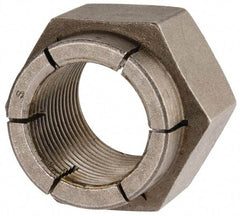 Flex-Loc - 1-14 UNJS Grade 2 Hex Lock Nut with Expanding Flex Top - 1-7/16" Width Across Flats, Uncoated, Meets Military Specifications - Industrial Tool & Supply