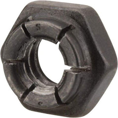 Flex-Loc - 1/4-20 UNC Grade 2 Hex Lock Nut with Expanding Flex Top - 7/32" High, Uncoated, Meets Military Specifications - Industrial Tool & Supply