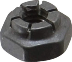 Flex-Loc - #8-32 UNJC Grade 2 Hex Lock Nut with Expanding Flex Top - 3/16" High, Uncoated, Meets Military Specifications - Industrial Tool & Supply