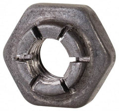 Flex-Loc - #10-32 UNJF Grade 2 Hex Lock Nut with Expanding Flex Top - 3/16" High, Uncoated, Meets Military Specifications - Industrial Tool & Supply