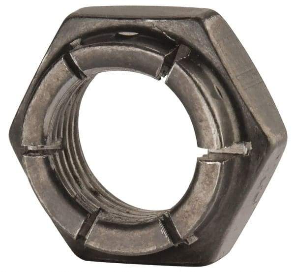 Flex-Loc - 5/8-18 UNJF Grade 2 Hex Lock Nut with Expanding Flex Top - 15/16" Width Across Flats, Uncoated, Meets Military Specifications - Industrial Tool & Supply