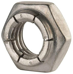 Flex-Loc - 1/2-13 UNC Grade 2 Heavy Hex Lock Nut with Expanding Flex Top - 21/64" High, Cadmium-Plated Finish, Meets Military Specifications - Industrial Tool & Supply